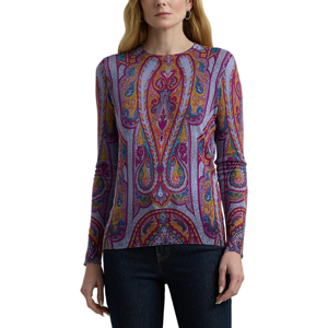 Lauren Ralph Lauren Paisley Cotton-Blend Sweater